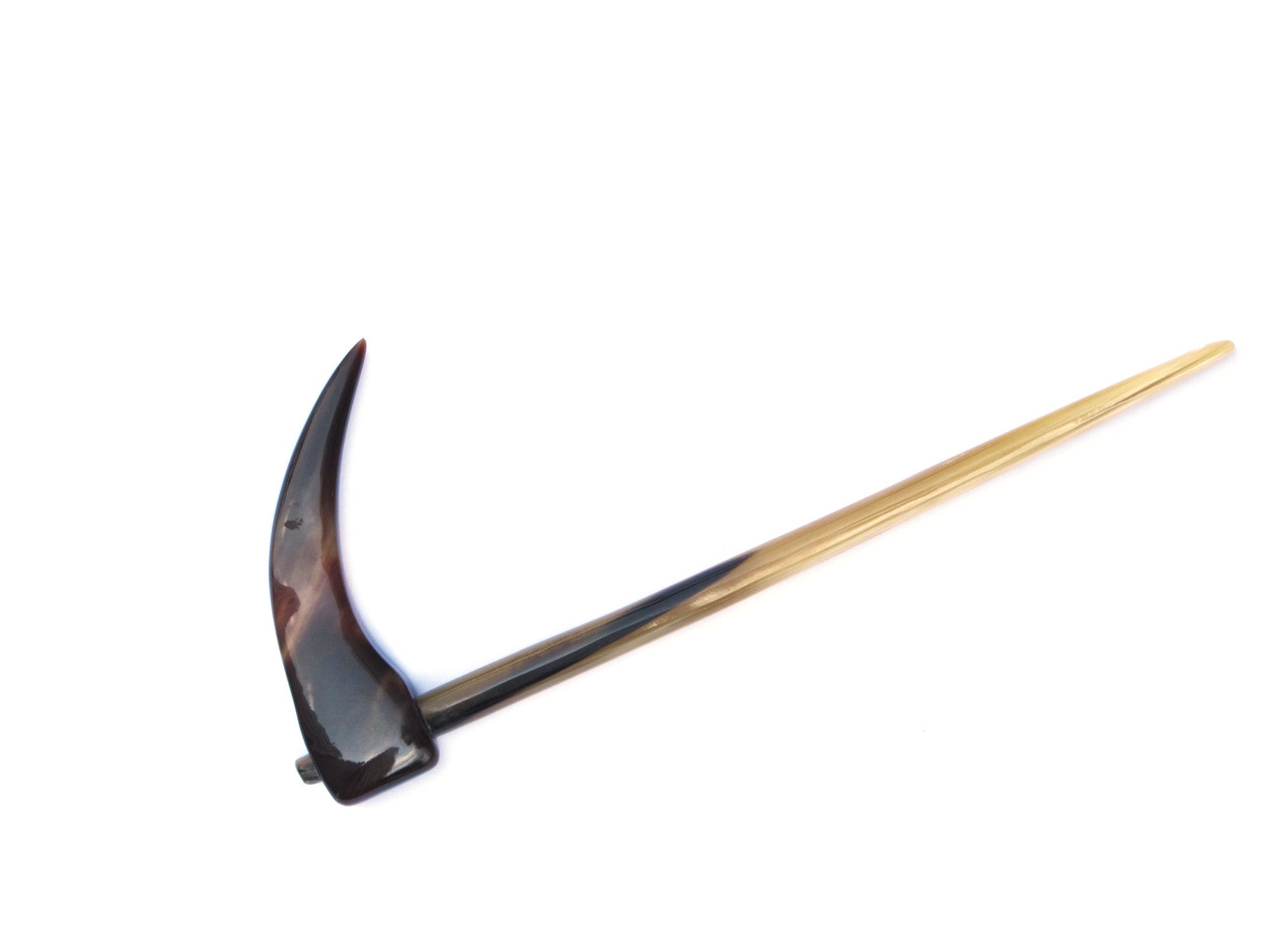 Scythe buffalo Horn hair stick - Light Color