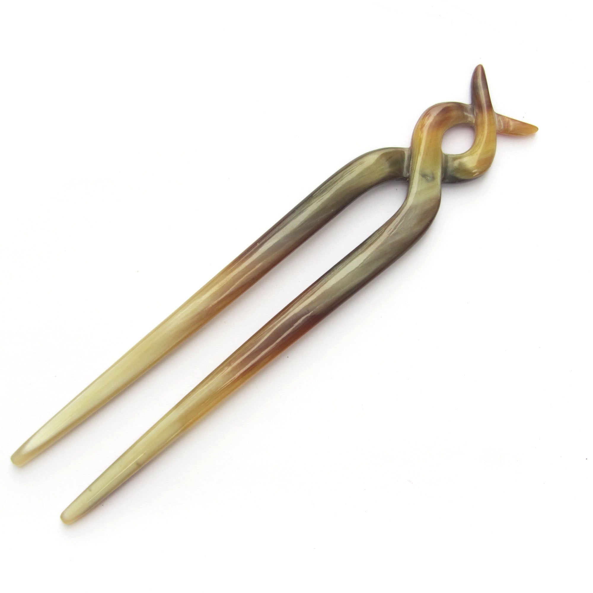 Light shade artistic Double helix horn hair fork