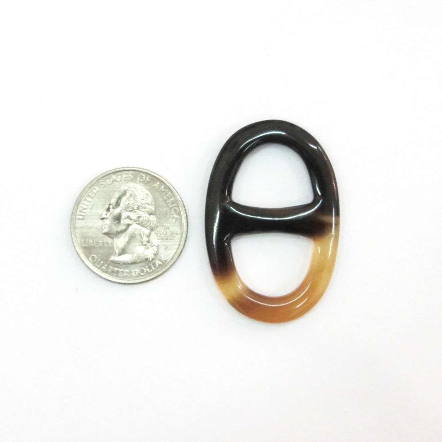 Marycrafts handmade buffalo horn scarf ring Mix Color size 2