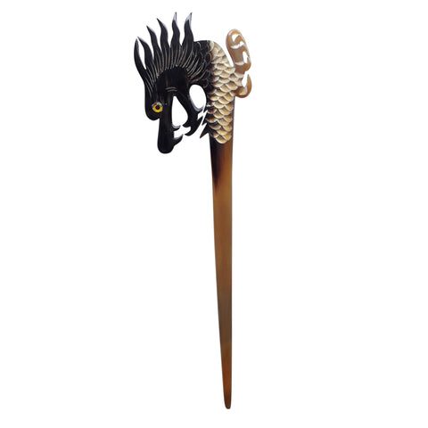 Black Buffalo Horn Dragon Hair Stick