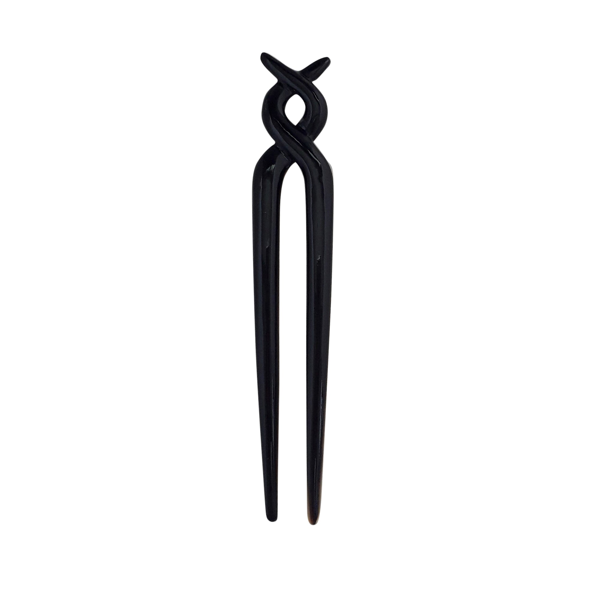 Artistic Double helix horn hair fork