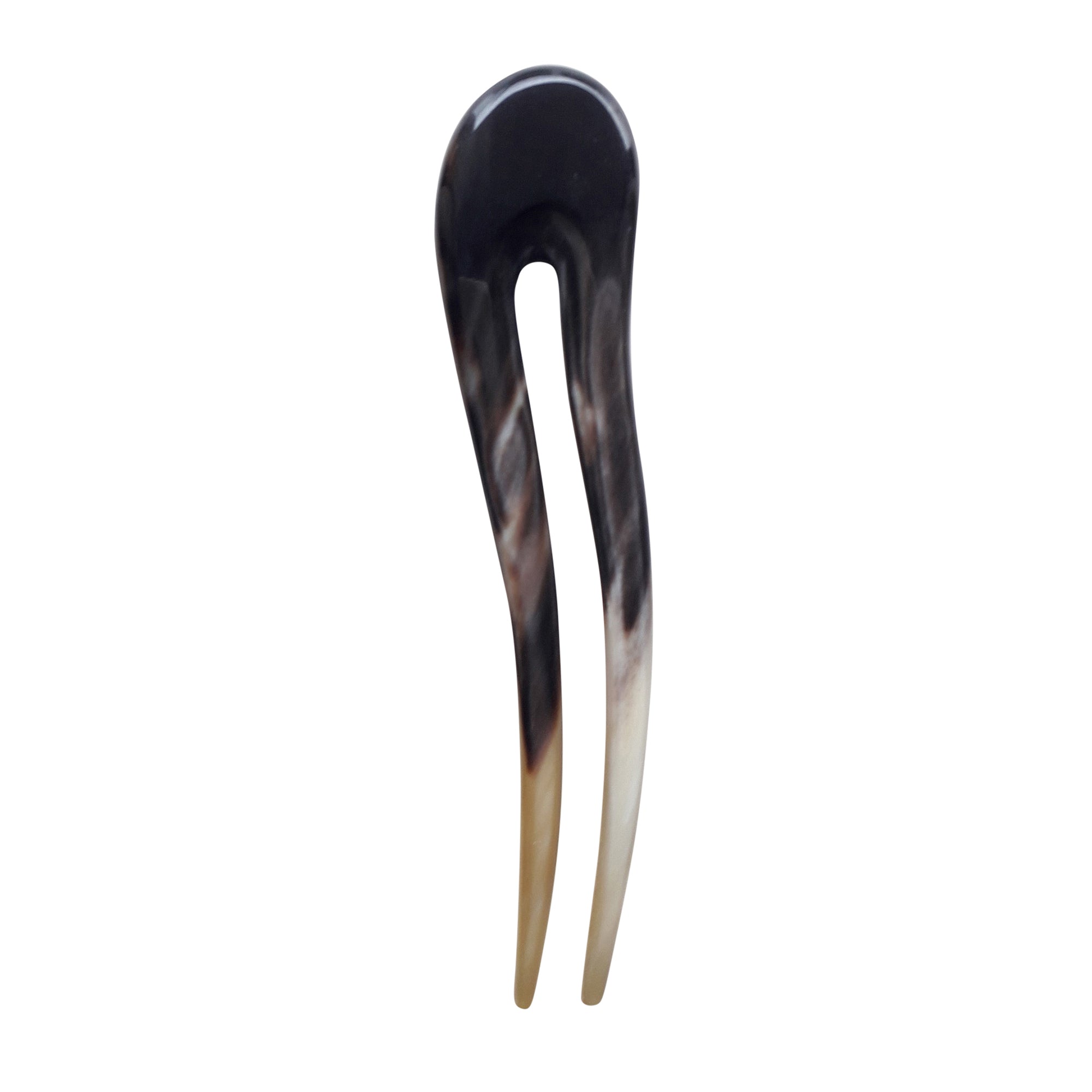 Multicolor wavy buffalo horn hair stick