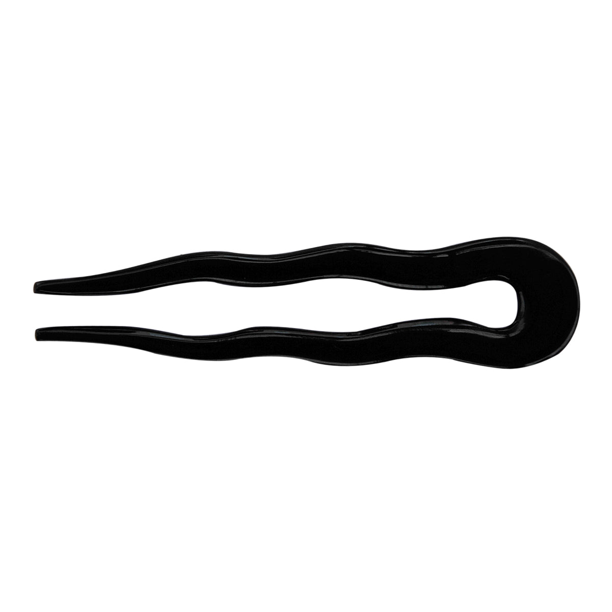 BLACK SIMPLE BUFFALO HORN HAIR FORK