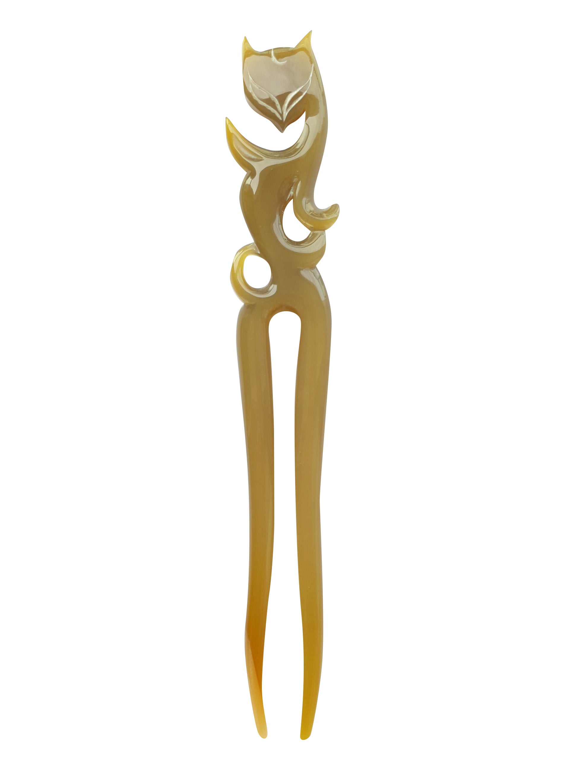 Buffalo Horn 2 Prongs Hair fork - Fox fairy