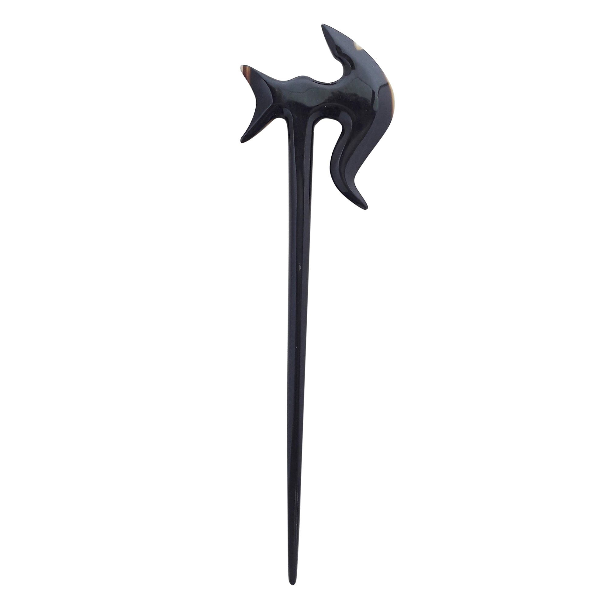 Horn Battle Axe hair stick