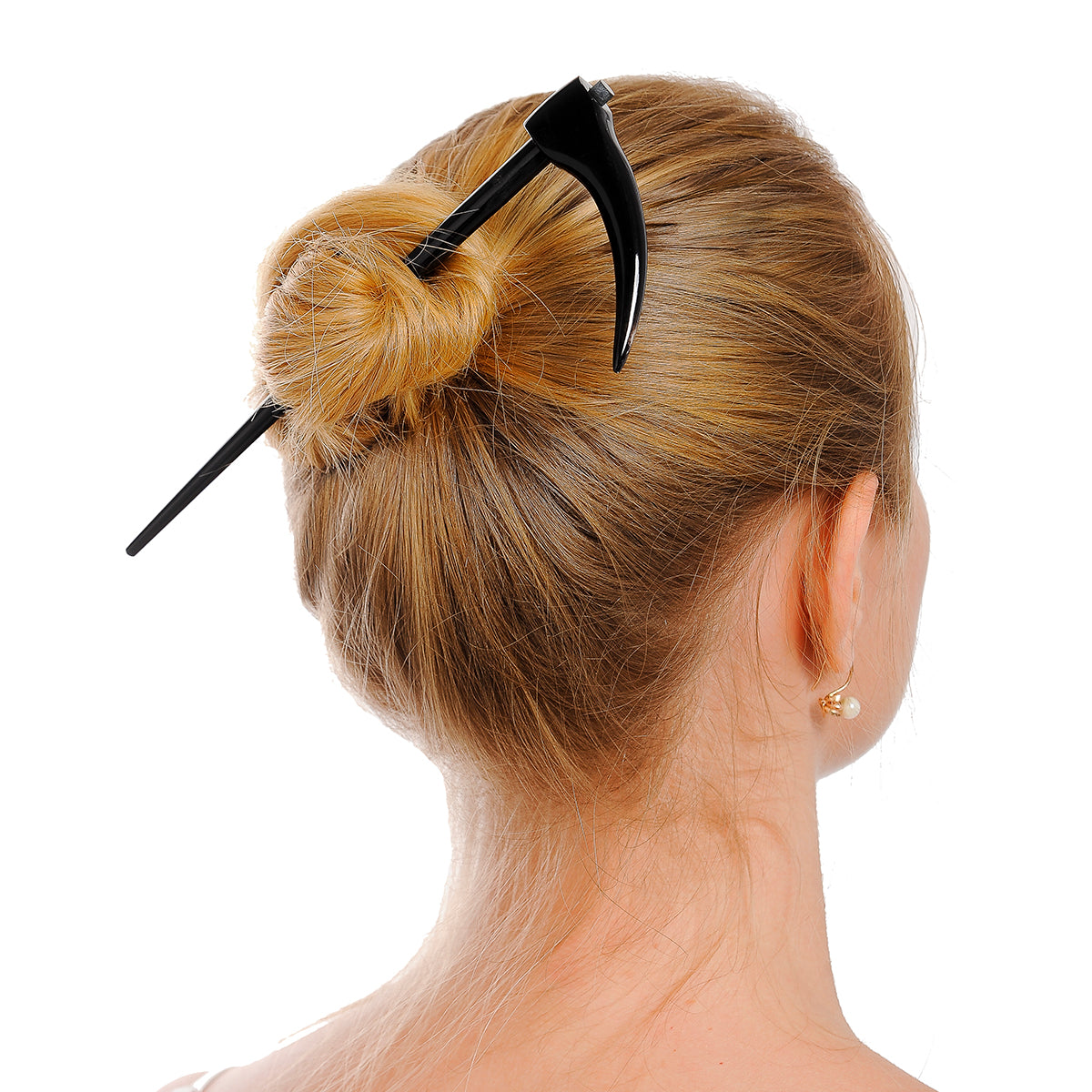 Black Scythe buffalo Horn hair stick