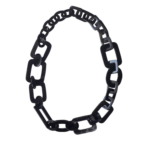 Buffalo Horn Oval Chain Necklace