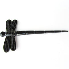 Black Dragonfly horn hair stick