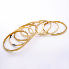 Marycrafts buffalo horn bracelet set, stack of 7
