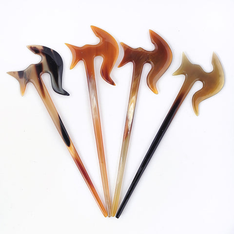 Light Shade Battle Axe hair stick, war axe Hairstick, viking war axe