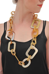 Amber honey Buffalo Horn Necklace