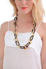 Chain link Buffalo Horn necklace