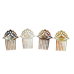 Light Shade 7 prongs Buffalo Horn Hair comb