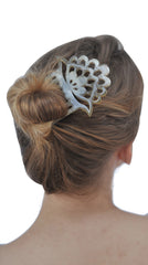 Light Shade 7 prongs Buffalo Horn Hair comb