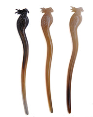 Light shade cockatoo, parrot Hair stick hairstick hair pick