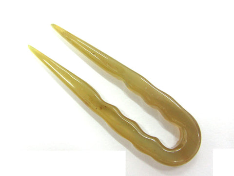 Small amber hair fork, hair pin