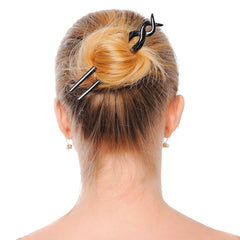 Artistic Double helix horn hair fork