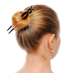 Artistic Double helix horn hair fork