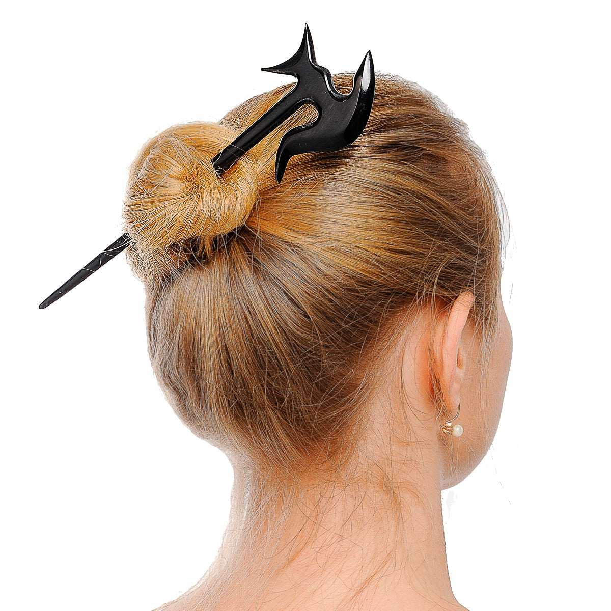 Horn Battle Axe hair stick
