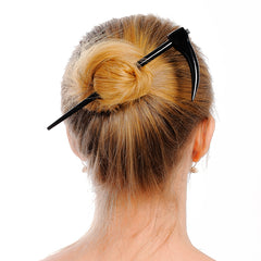 Black Scythe  buffalo Horn hair stick