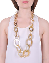 Long chain buffalo Horn necklace