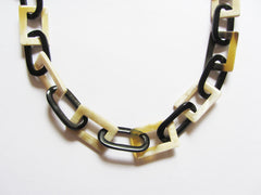 Chain link Buffalo Horn necklace