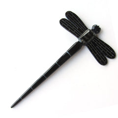 Black Dragonfly horn hair stick