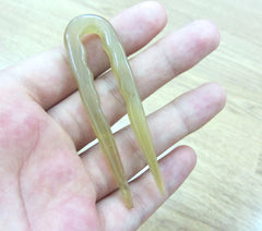 Small amber hair fork, hair pin
